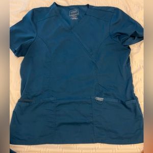 Cherokee active workwear scrub set, Caribbean blue